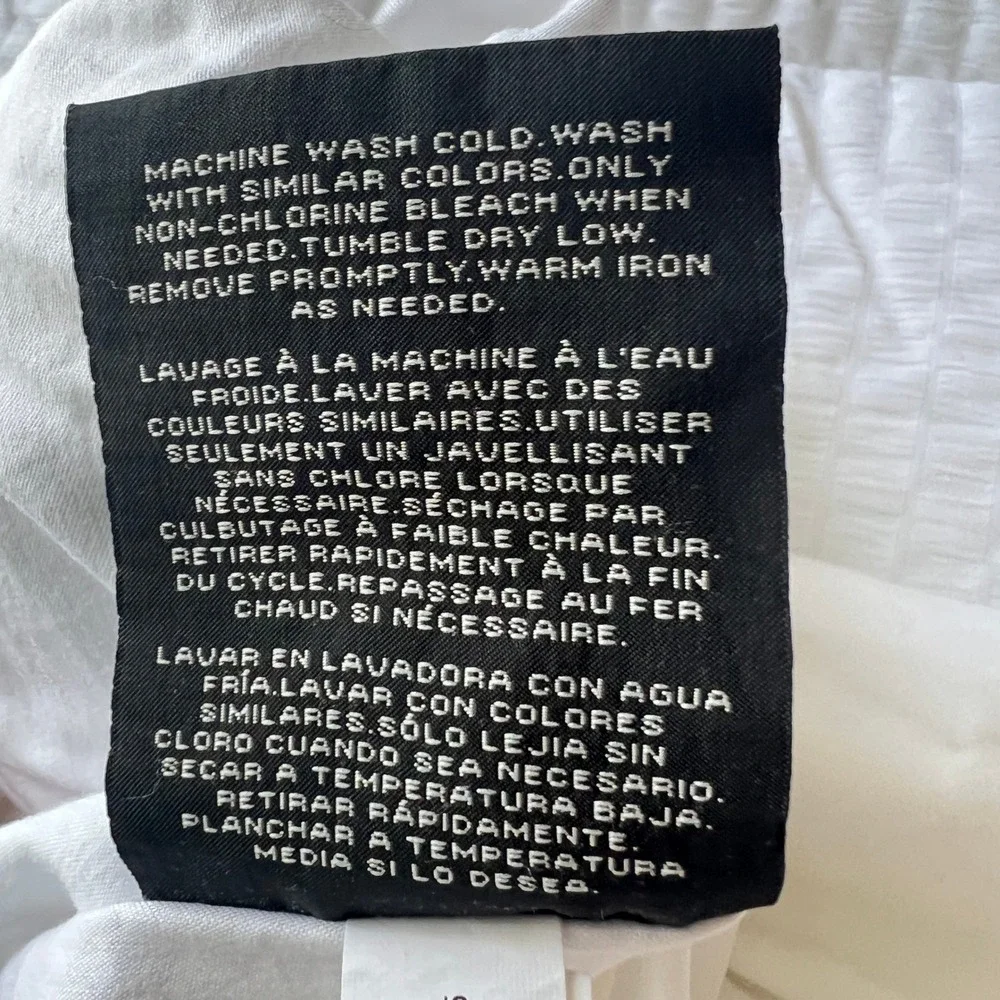 LAUREN RALPH LAUREN Palmer Queen Duvet Cover White Taupe Piped Cotton 92x90 Luxy